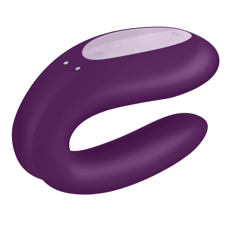 Satisfyer Double Joy - okos, vízálló párvibrátor (lila) 39024 termék bemutató kép