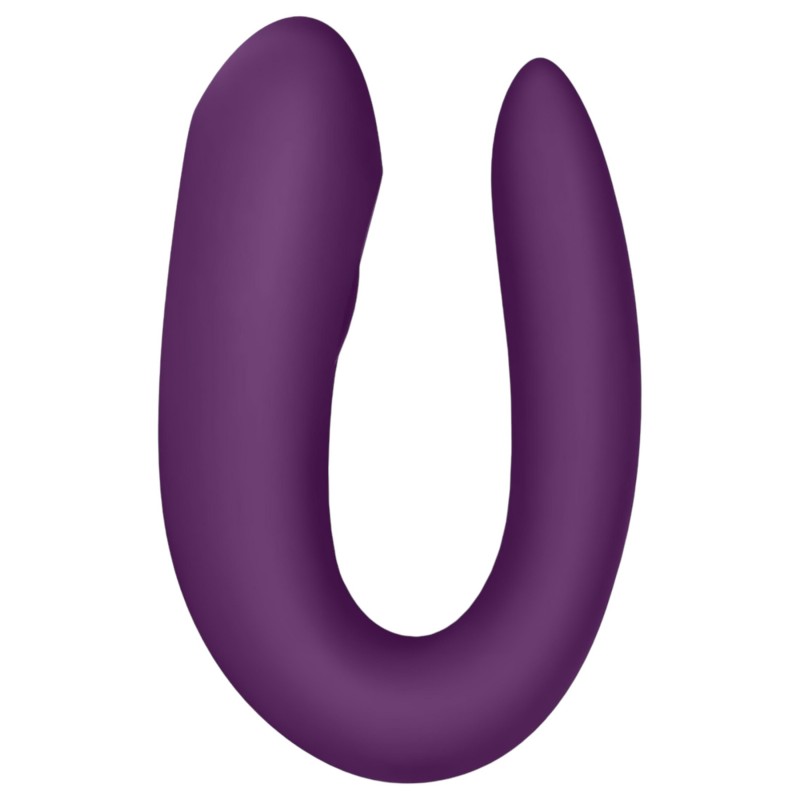Satisfyer Double Joy - okos, vízálló párvibrátor (lila) 102223 termék bemutató kép