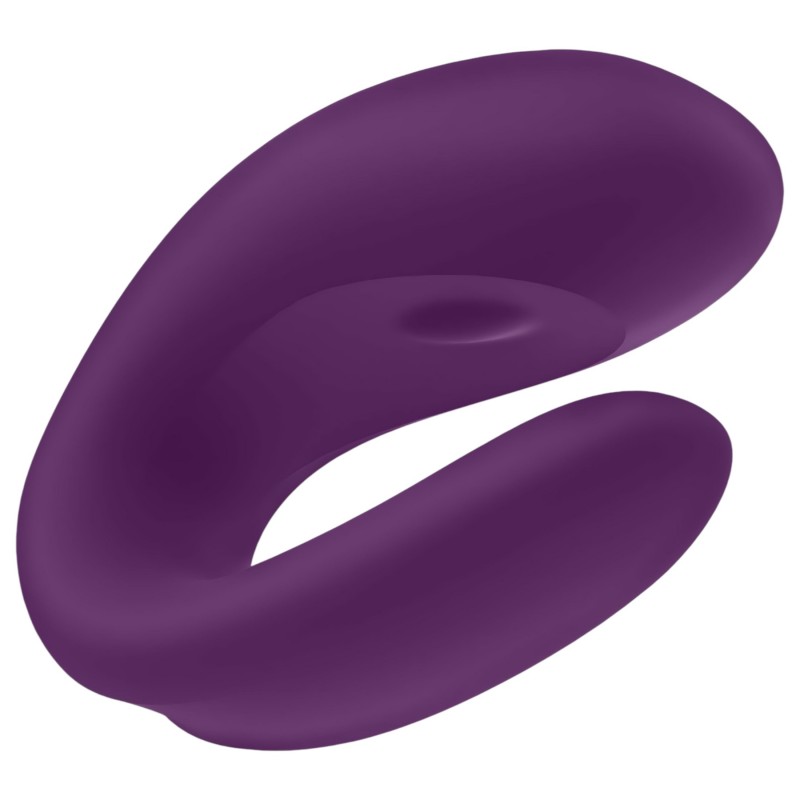 Satisfyer Double Joy - okos, vízálló párvibrátor (lila) 102226 termék bemutató kép