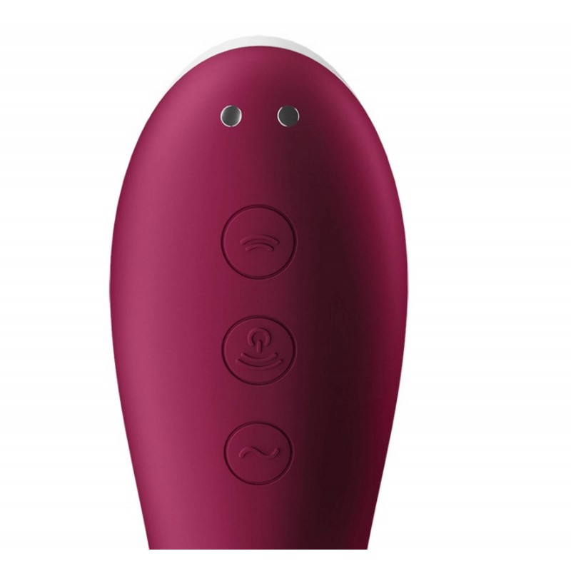 Satisfyer Dual Crush - akkus hüvelyi és csikló vibrátor (piros) 53805 termék bemutató kép