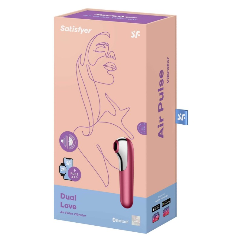 Satisfyer Dual Love - okos hüvelyi és csikló vibrátor (piros) 88133 termék bemutató kép