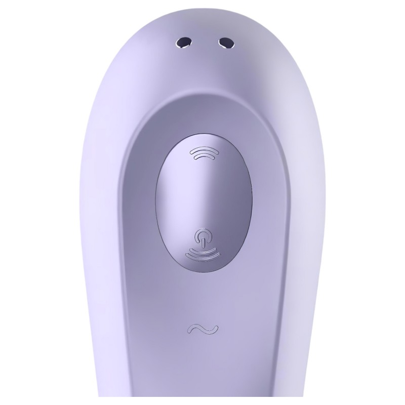 Satisfyer Dual Pleasure - App-vezérelt léghullámos 2in1 vibrátor (lila) 147036 termék bemutató kép
