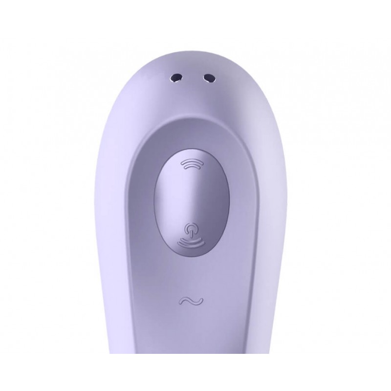 Satisfyer Dual Pleasure - App-vezérelt léghullámos 2in1 vibrátor (lila) 84215 termék bemutató kép