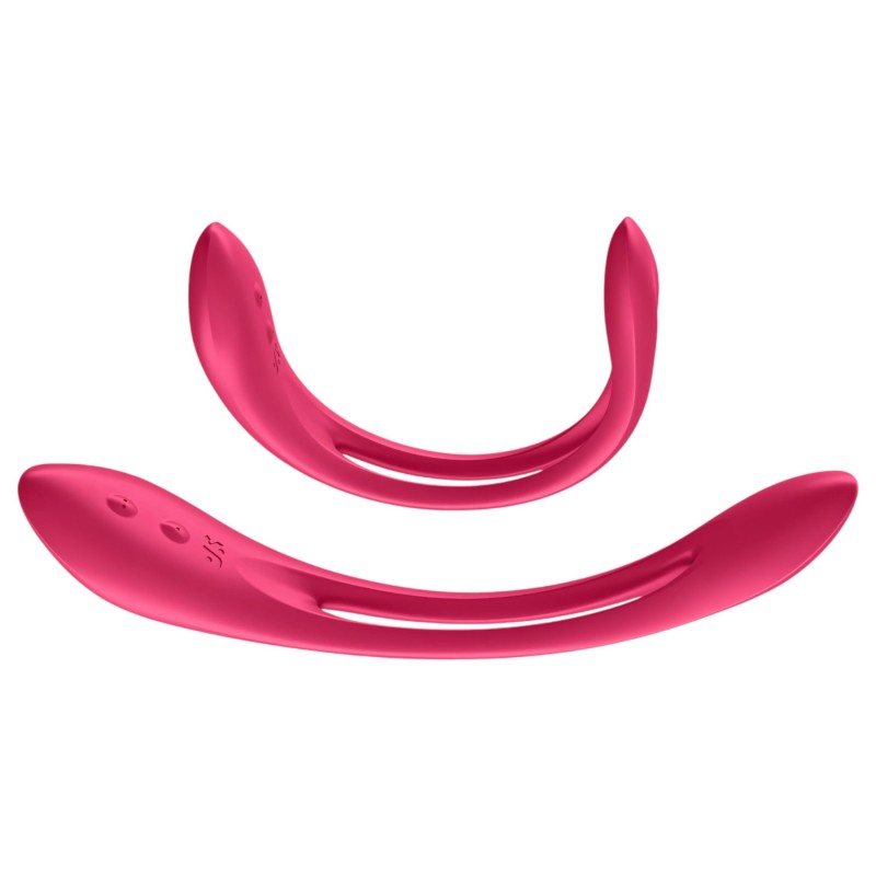 Satisfyer Elastic Joy - akkus, flexibilis párvibrátor (piros) 160982 termék bemutató kép