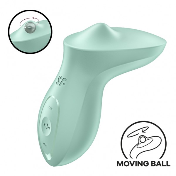 Satisfyer Exciterrr - forgó gyöngyös csikló vibrátor (zöld)