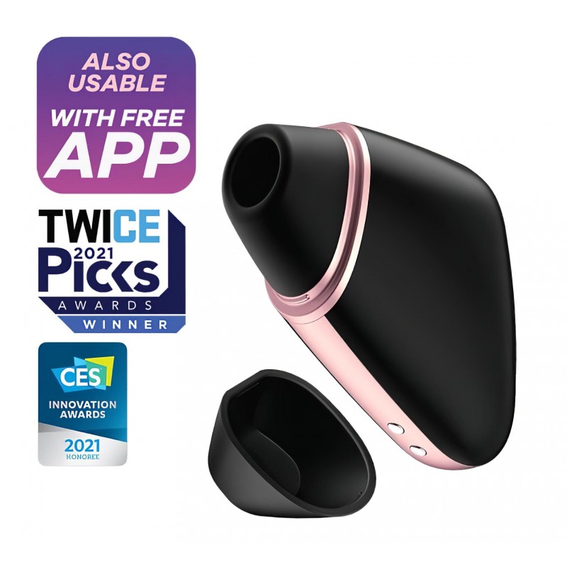 Satisfyer Love Triangle – App-vezérelt léghullámos csiklóizgató (fekete) 139090 termék bemutató kép