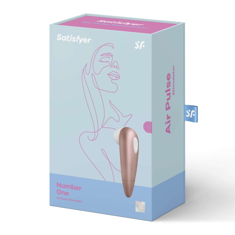 Satisfyer 1 Number One - léghullámos csiklóizgató (barna) 45179 termék bemutató kép