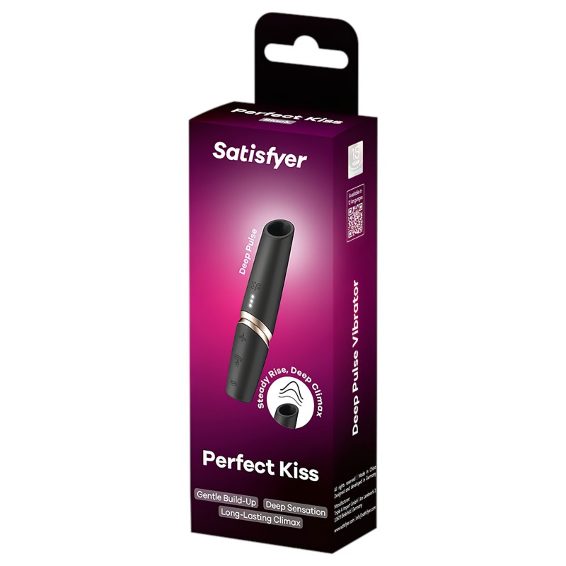 Satisfyer Perfect Kiss - rúzs vibrátor (fekete) 171115 termék bemutató kép
