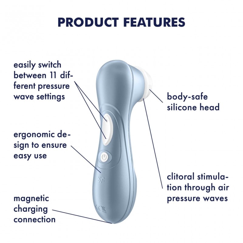 Satisfyer Pro 2 Gen2 - akkus léghullámos csiklóizgató (Kék) 83294 termék bemutató kép