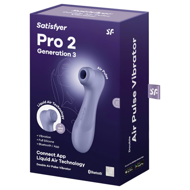 Satisfyer Pro 2 Gen3 - App-vezérelt léghullámos csiklóizgató (lila) 147318 termék bemutató kép