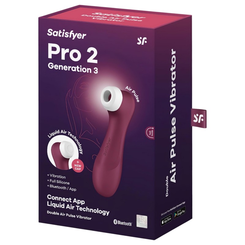 Satisfyer Pro 2 Gen3 - App-vezérelt léghullámos csiklóizgató (piros) 146387 termék bemutató kép