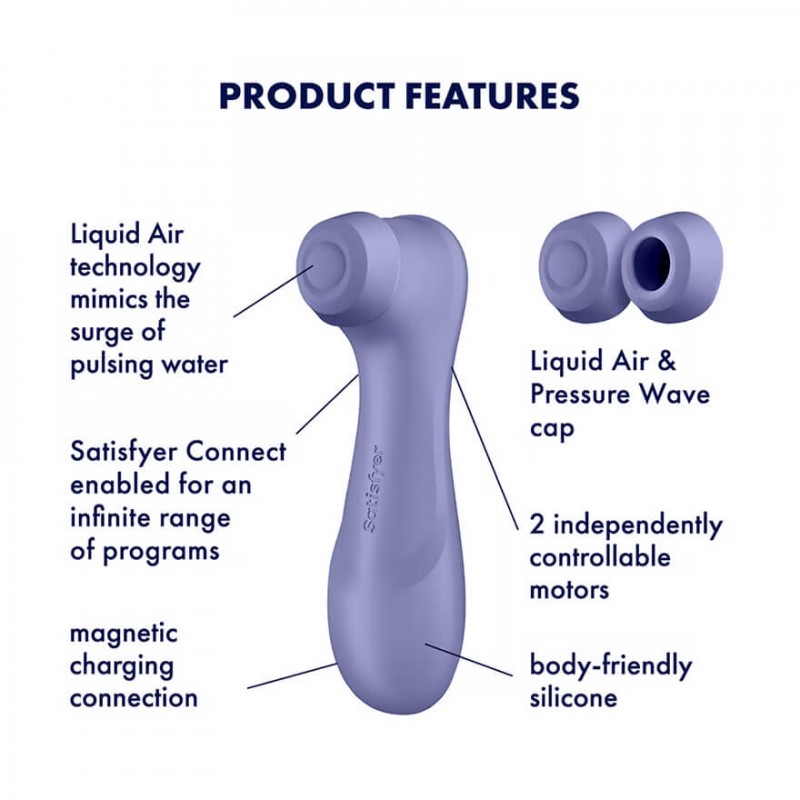 Satisfyer Pro 2 Gen3 - okos léghullámos csiklóizgató (lila) 74197 termék bemutató kép