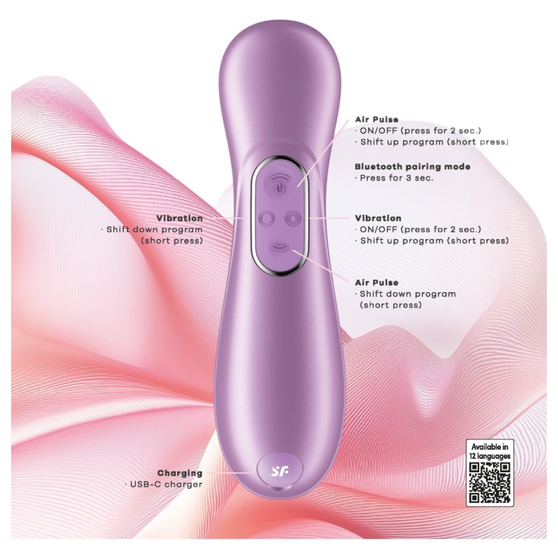 Satisfyer Pro 2 Gen4 - App-vezérelt léghullámos csiklóizgató (lila) 170844 termék bemutató kép