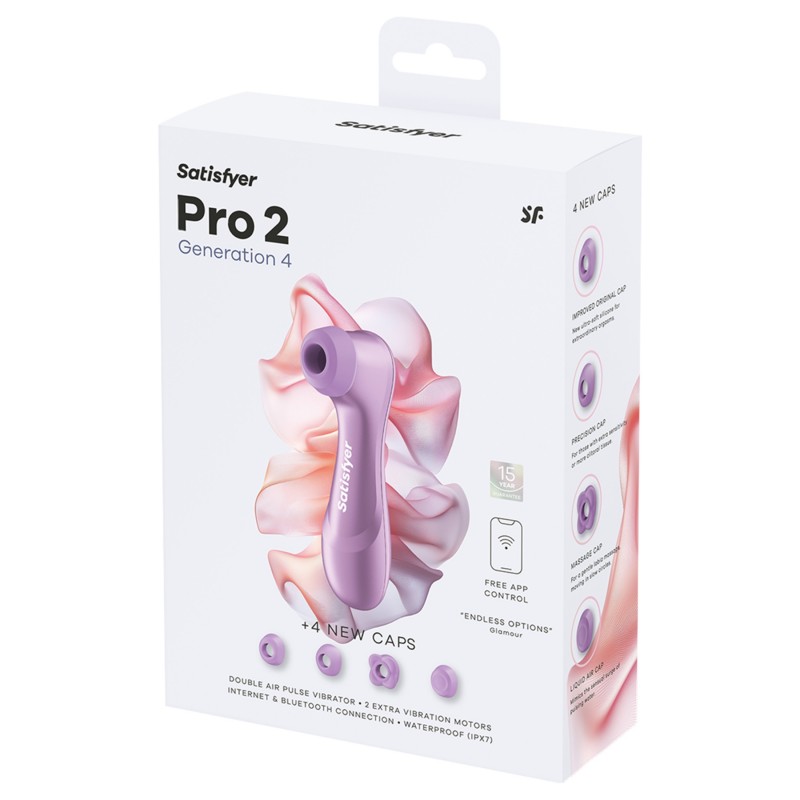 Satisfyer Pro 2 Gen4 - App-vezérelt léghullámos csiklóizgató (lila) 170848 termék bemutató kép