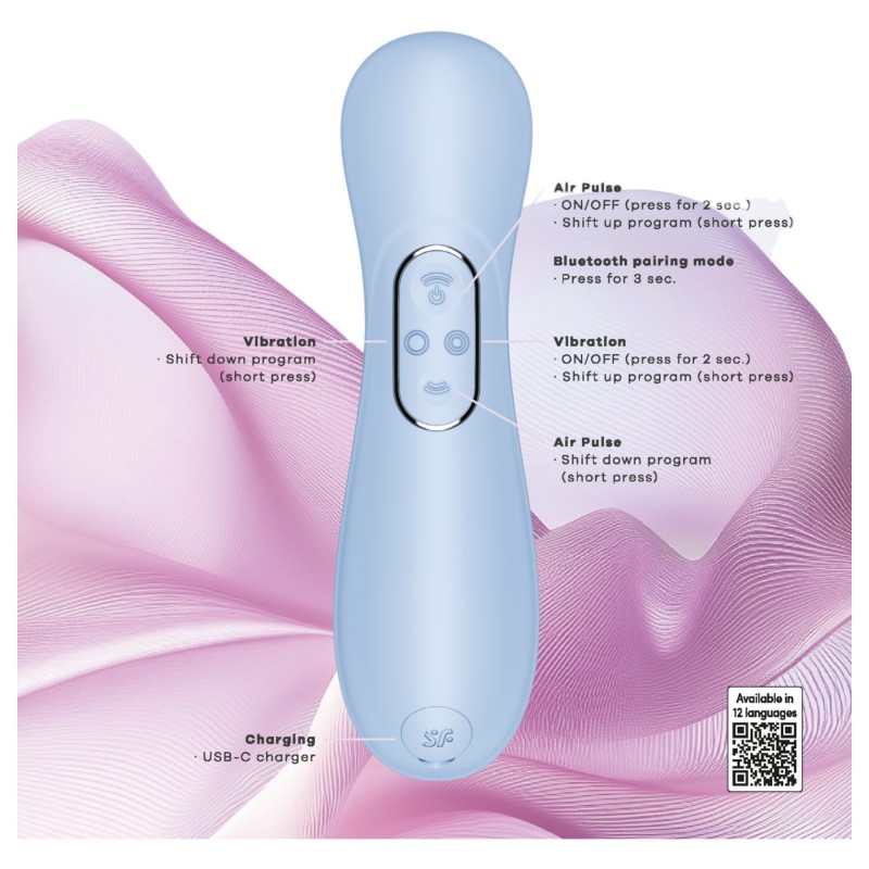 Satisfyer Pro 2 Gen4 - App-vezérelt léghullámos csiklóizgató (kék) 152298 termék bemutató kép