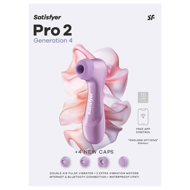 Satisfyer Pro 2 Gen4 - App-vezérelt léghullámos csiklóizgató (lila) 152310 termék bemutató kép