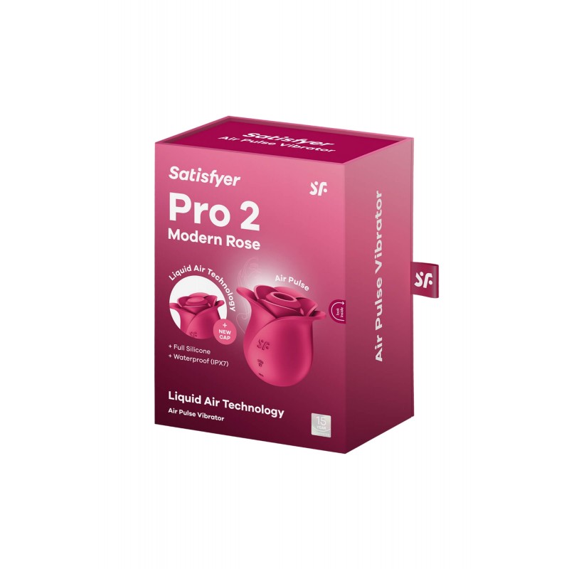 Satisfyer Pro 2 Rose Modern - léghullámos csiklóizgató (piros) 83214 termék bemutató kép