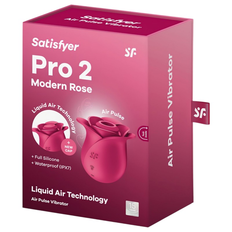 Satisfyer Pro 2 Rose Modern - léghullámos csiklóizgató (piros) 101158 termék bemutató kép