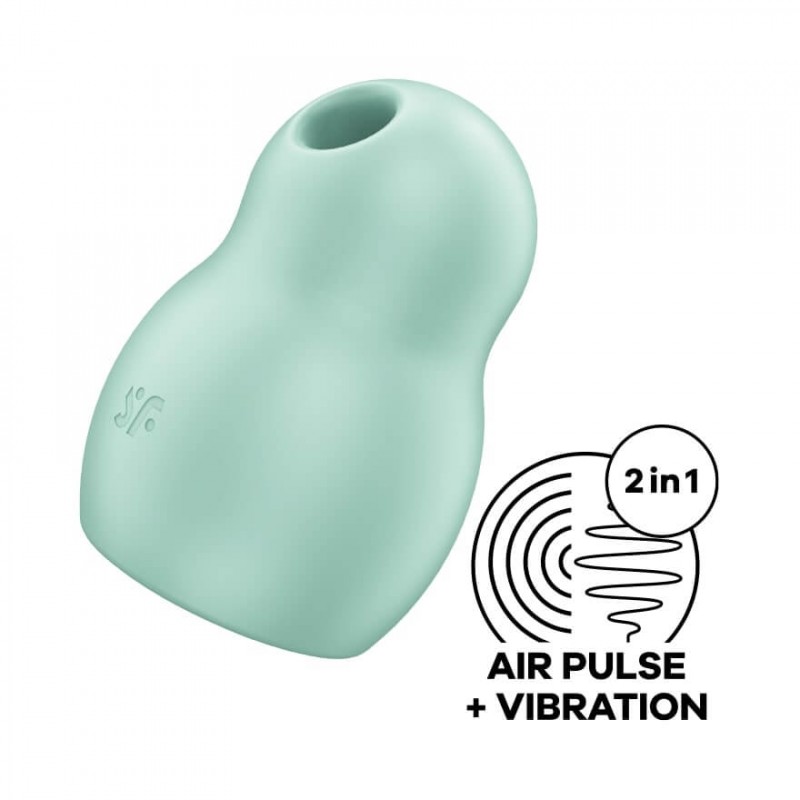 Satisfyer Pro To Go 1 - akkus, léghullámos csiklóizgató (menta) 81812 termék bemutató kép
