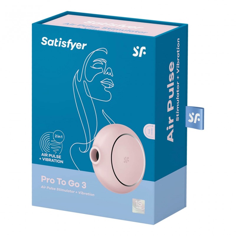 Satisfyer Pro To Go 3 - akkus, léghullámos csiklóizgató (pink) 81862 termék bemutató kép