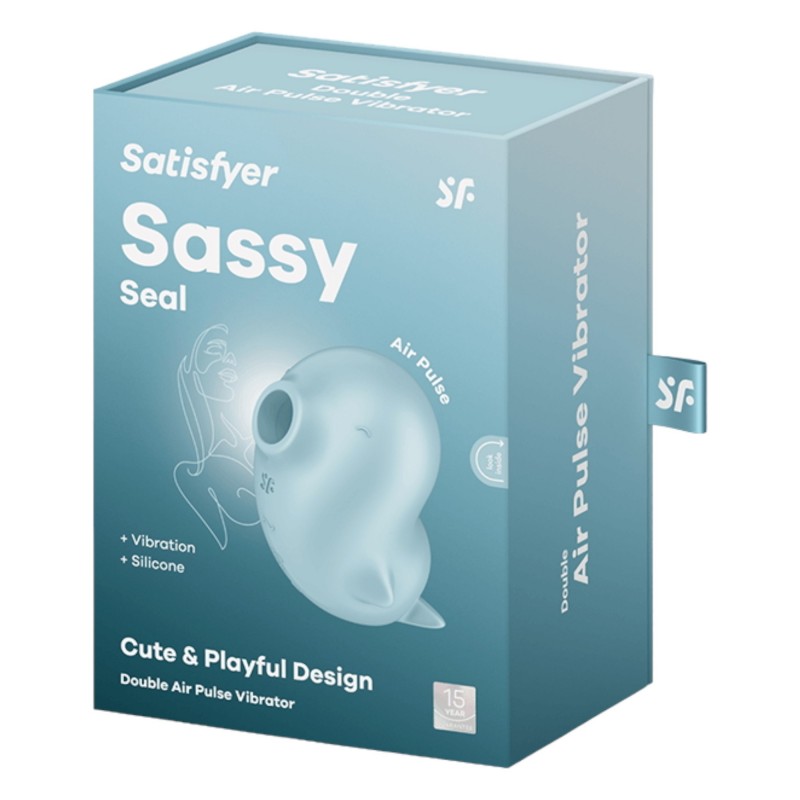 Satisfyer Sassy Seal - léghullámos csiklóizgató (türkiz) 94227 termék bemutató kép