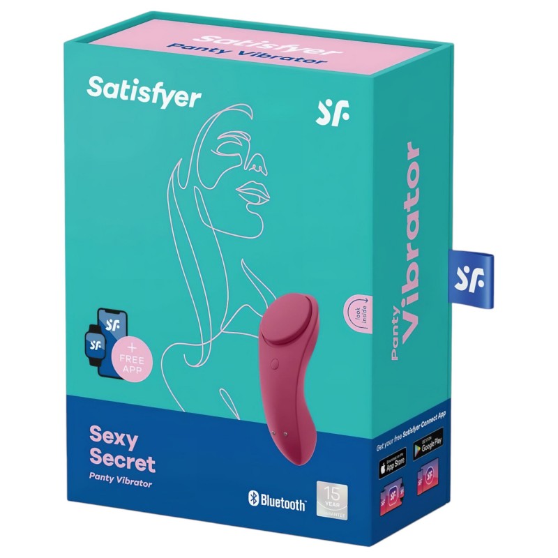 Satisfyer Sexy Secret – App-vezérelt bugyi vibrátor (piros) 138677 termék bemutató kép