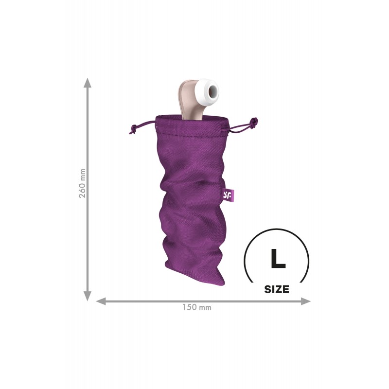 Satisfyer Treasure Bag L - diszkrét tároló táska - közepes (lila) 89225 termék bemutató kép