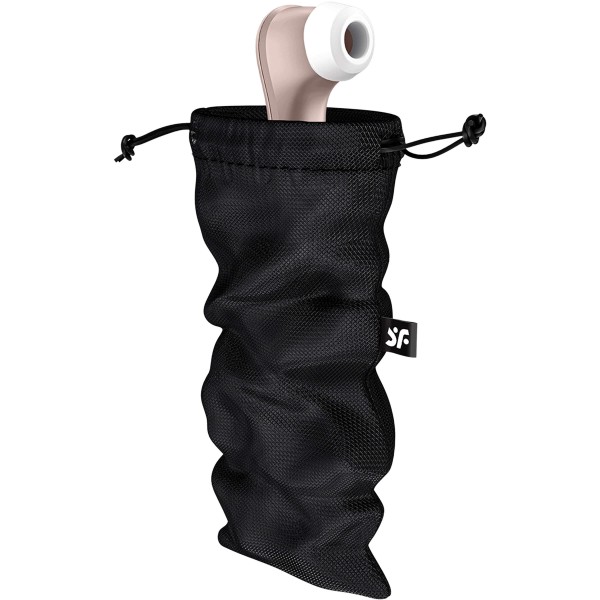 Satisfyer Treasure Bag L - diszkrét tároló táska - közepes (fekete)