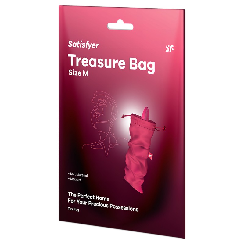 Satisfyer Treasure Bag M - diszkrét szexjáték tároló táska (pink) 171071 termék bemutató kép