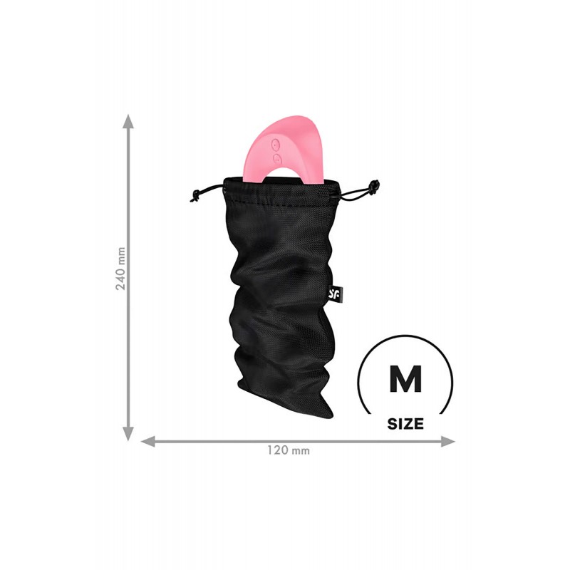 Satisfyer Treasure Bag - diszkrét tároló táska - közepes (fekete) 86691 termék bemutató kép