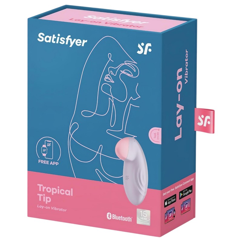 Satisfyer Tropical Tip - App-vezérelt csiklóvibrátor (lila) 145609 termék bemutató kép