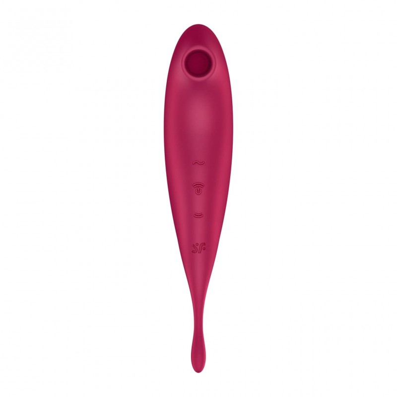 Satisfyer Twirling Pro - okos 2in1 csikló vibrátor (piros) 64627 termék bemutató kép