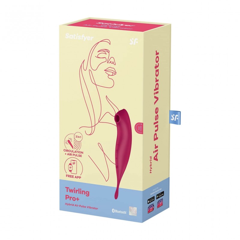 Satisfyer Twirling Pro - okos 2in1 csikló vibrátor (piros) 64628 termék bemutató kép