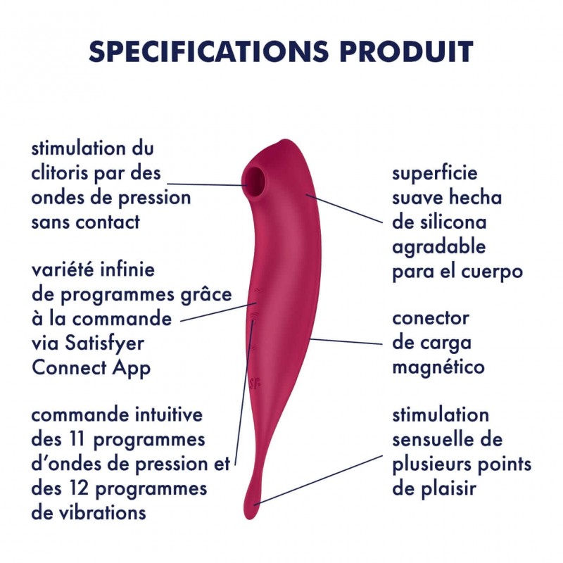 Satisfyer Twirling Pro - okos 2in1 csikló vibrátor (piros) 64630 termék bemutató kép