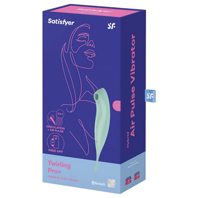 Satisfyer Twirling Pro - App-vezérelt csiklóvibrátor (menta) 147297 termék bemutató kép