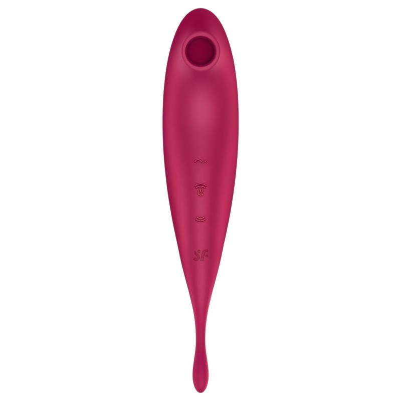 Satisfyer Twirling Pro - okos 2in1 csikló vibrátor (piros) 116870 termék bemutató kép