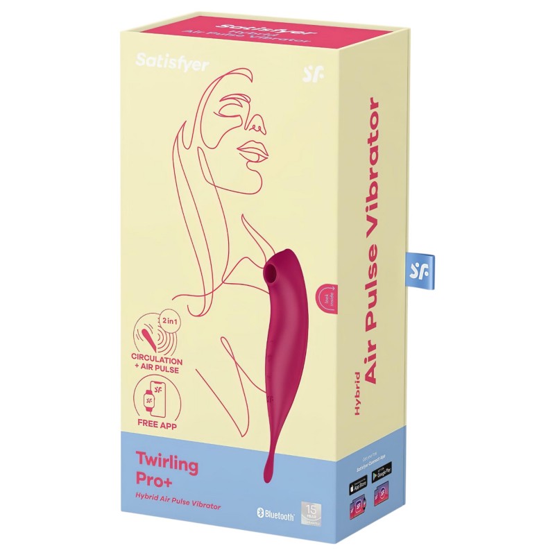 Satisfyer Twirling Pro - okos 2in1 csikló vibrátor (piros) 116871 termék bemutató kép