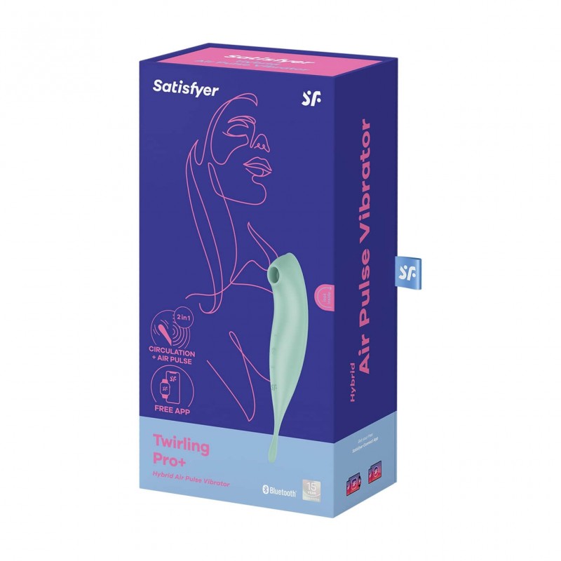 Satisfyer Twirling Pro - App-vezérelt csiklóvibrátor (menta) 89176 termék bemutató kép