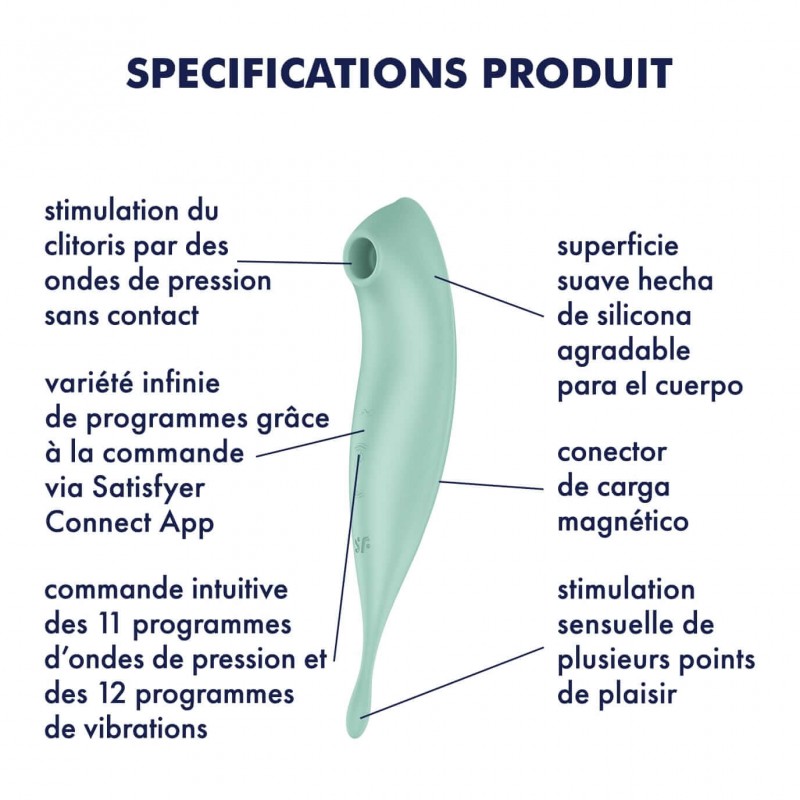 Satisfyer Twirling Pro - App-vezérelt csiklóvibrátor (menta) 89178 termék bemutató kép