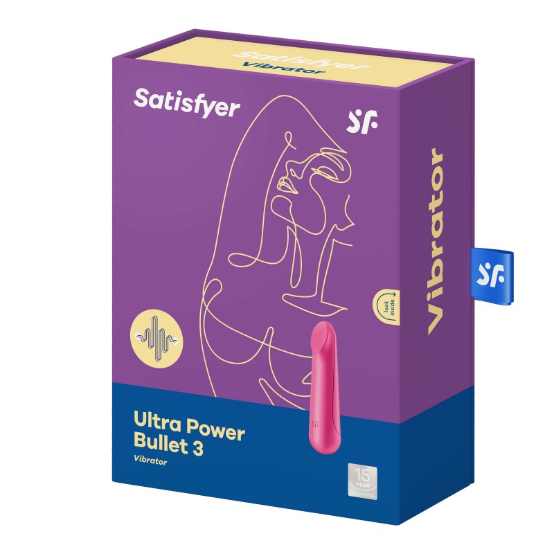 Satisfyer Ultra Power Bullet 3 - akkus, vízálló csikló vibrátor (piros) 48173 termék bemutató kép