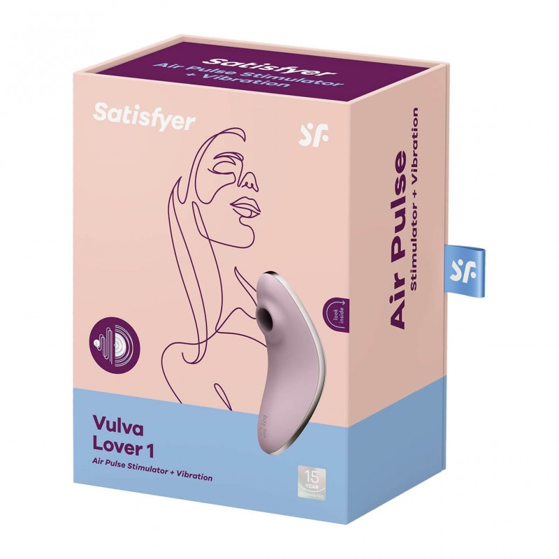 Satisfyer Vulva Lover 1 - léghullámos csikló vibrátor (viola) 83536 termék bemutató kép