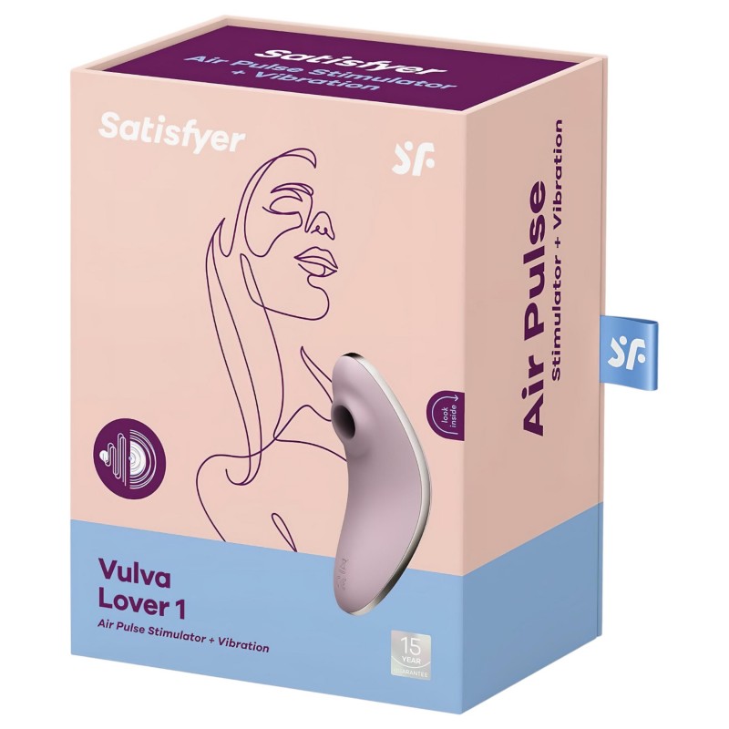 Satisfyer Vulva Lover 1 - léghullámos csikló vibrátor (viola) 117125 termék bemutató kép