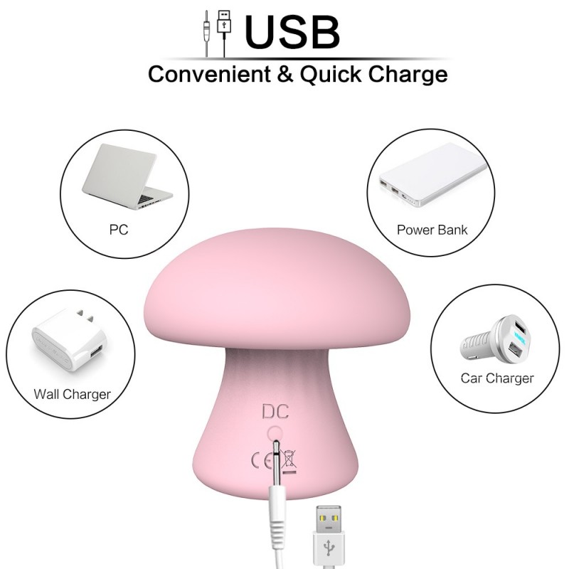 Magic Mushroom - akkus arcmasszírozó (pink) 91416 termék bemutató kép