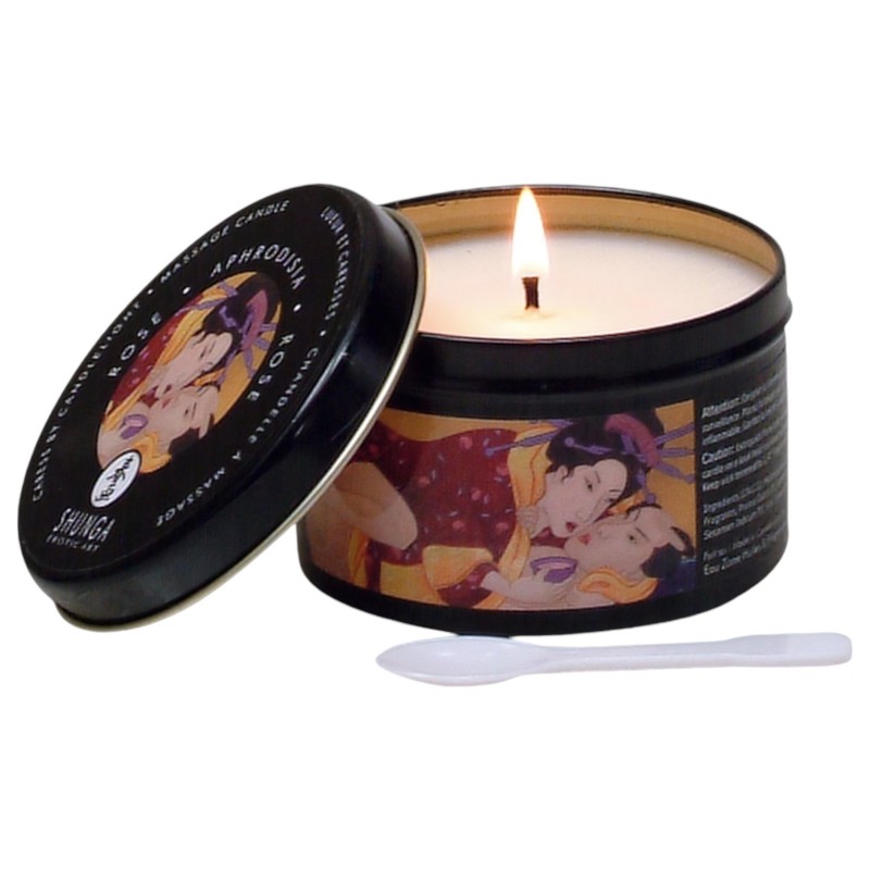 Shunga testgyertya - vágyfokozó - rózsa (170ml) 105891 termék bemutató kép