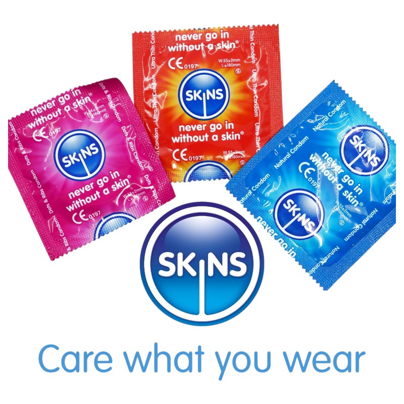 Skins - vegyes óvszer - pontozott, natural, extra vékony (4 db) 147793 termék bemutató kép