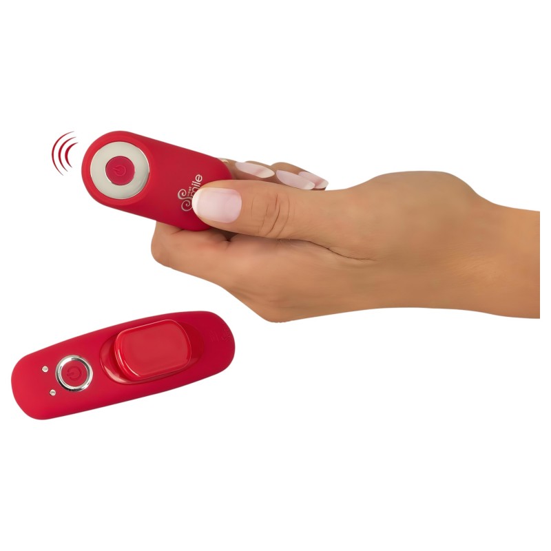 Smile - akkus, rádiós bugyi vibrátor (piros) 114941 termék bemutató kép