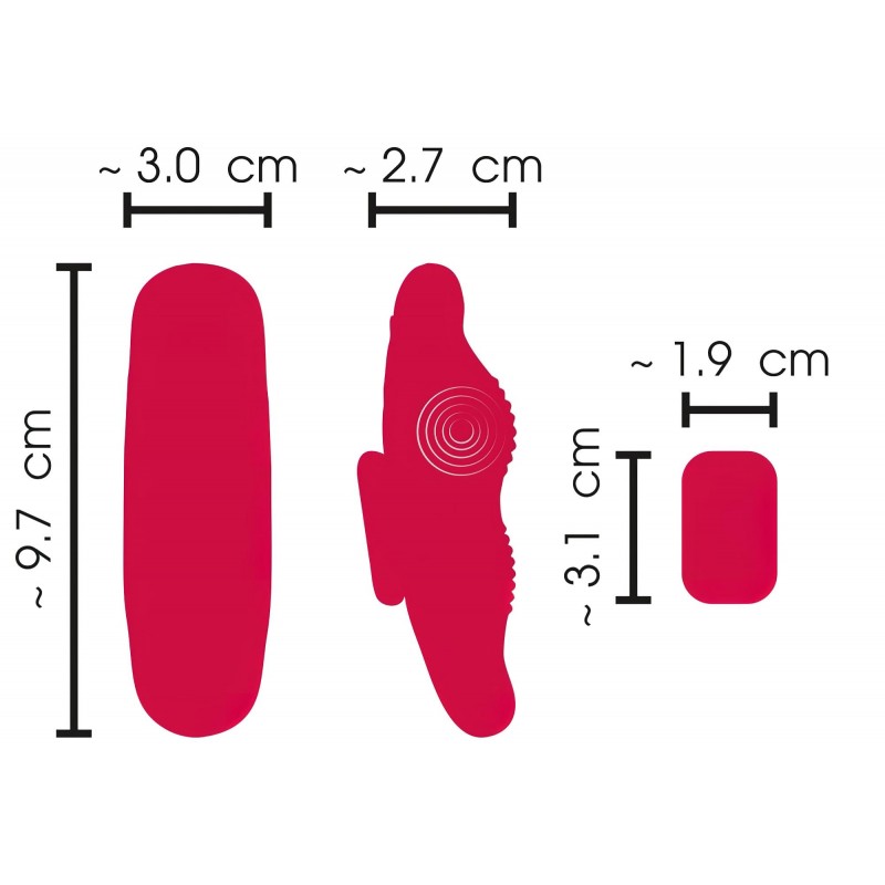 Smile - akkus, rádiós bugyi vibrátor (piros) 114943 termék bemutató kép