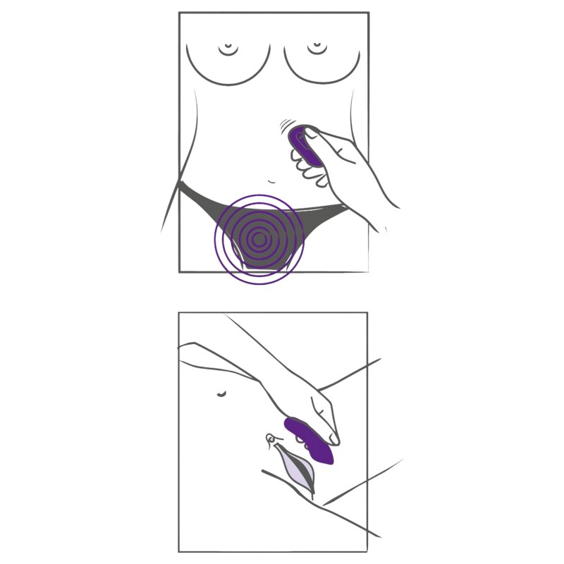 SMILE Panty - akkus, rádiós csikló vibrátor (lila) 116736 termék bemutató kép