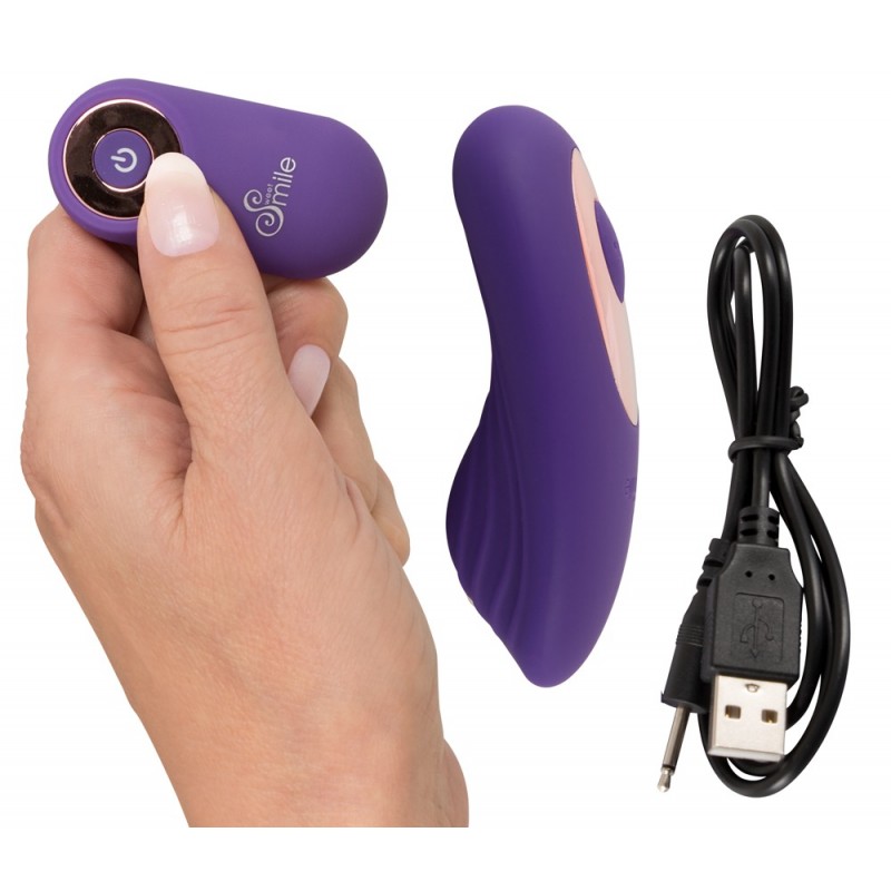 SMILE Panty - akkus, rádiós csikló vibrátor (lila) 39079 termék bemutató kép