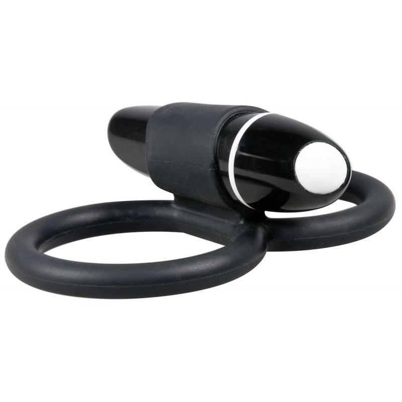 SMILE Skill - vibrációs pénisz- és heregyűrű (fekete) 5405 termék bemutató kép